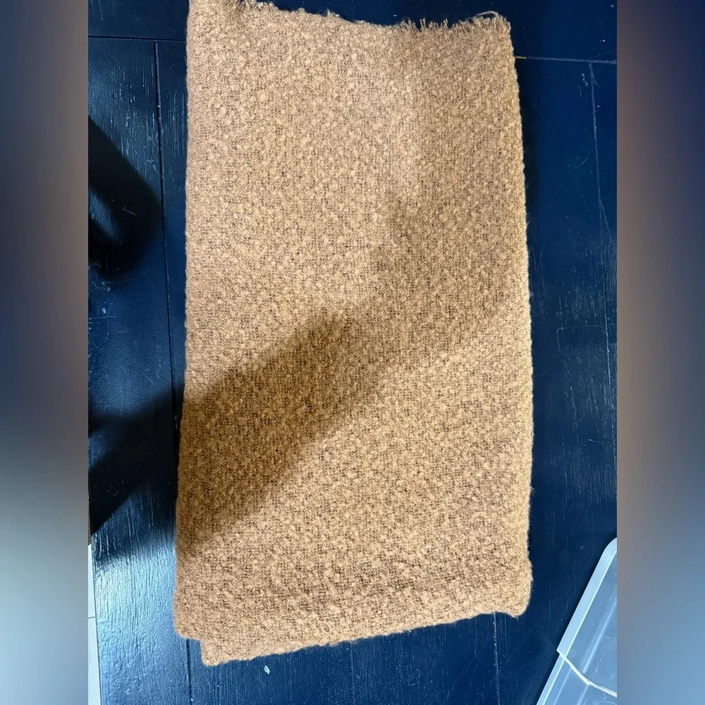 Cozy Tan Textured Shawl
